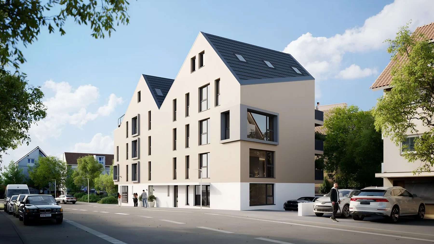 Stuttgart-Möhringen – Aussen 04 Strassenansicht 2